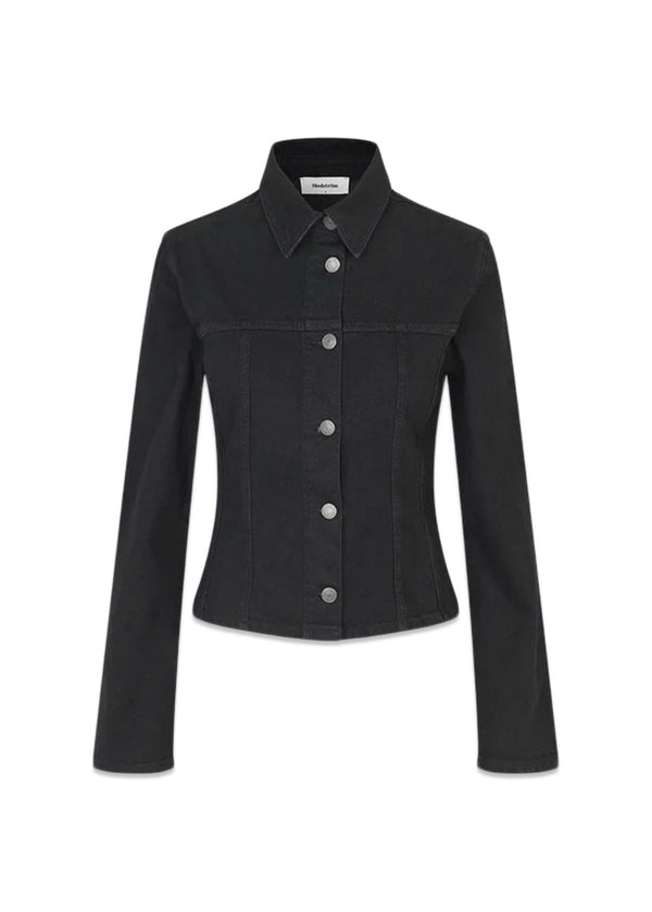 IsoldeMD solid shirt - Black-Shirts-Modström-Butler Loftet