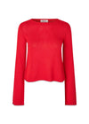 IvonneMD flared o-neck - Fire Red-Knitwear-Modström-Butler Loftet