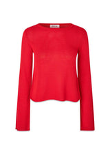 IvonneMD flared o-neck - Fire Red-Knitwear-Modström-Butler Loftet