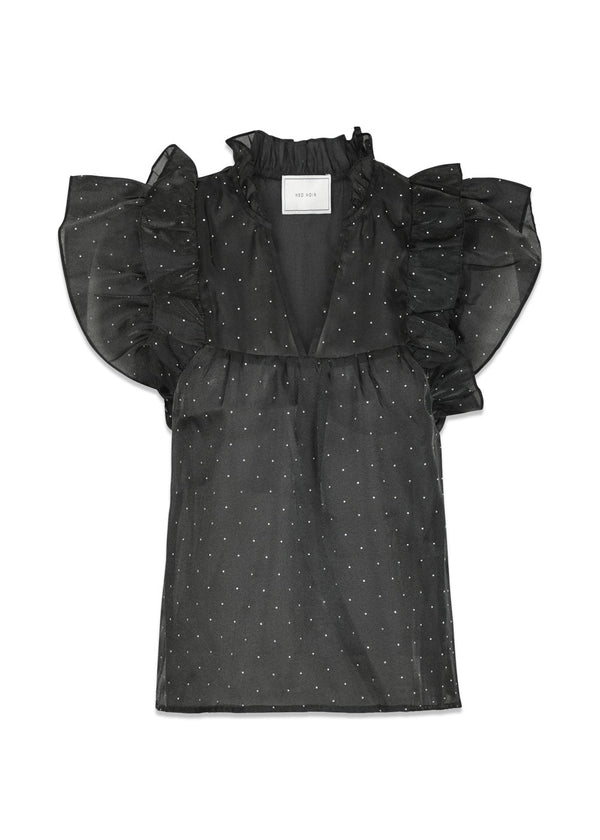 Jayla Bedazzled Top - Black-Top-Neo Noir-Butler Loftet