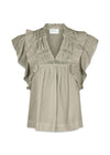 Jayla S Voile Top - Smoke Green-Top-Neo Noir-Butler Loftet