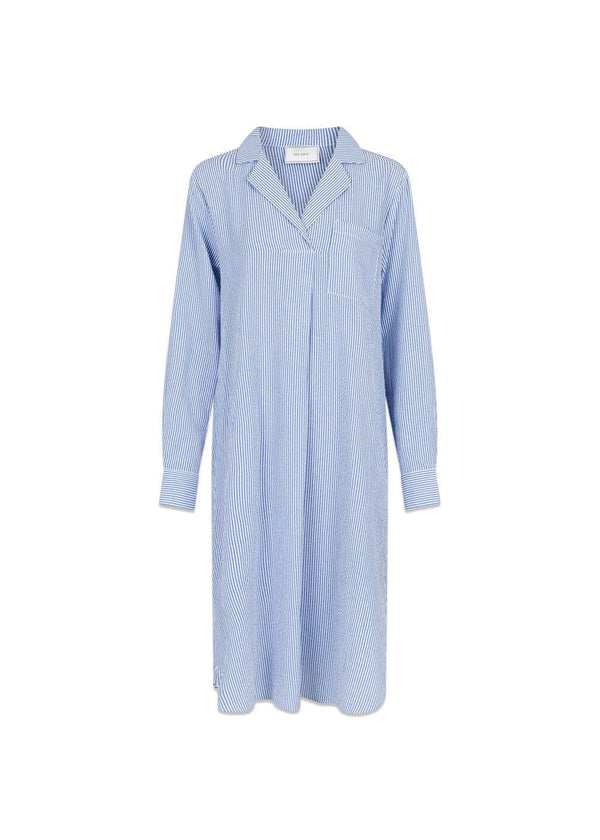 Neo Noirs Jessica Slim Stripe Shirtdress - Blue. Køb kjoler her.