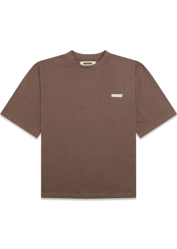 Juno HKDK Tee - Brown-T-shirts-Woodbird-Butler Loftet