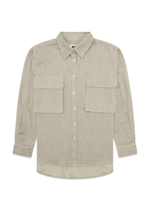 Kendal Cargo Shirt - Off White-Shirts-Woodbird-Butler Loftet