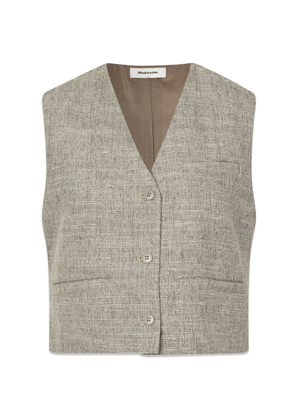 KieraMD vest - Grey Melange-Blazers-Modström-Butler Loftet