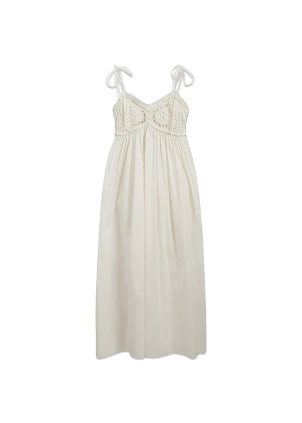 Kirsten Crochet Dress - White-Dress-The Garment-Butler Loftet