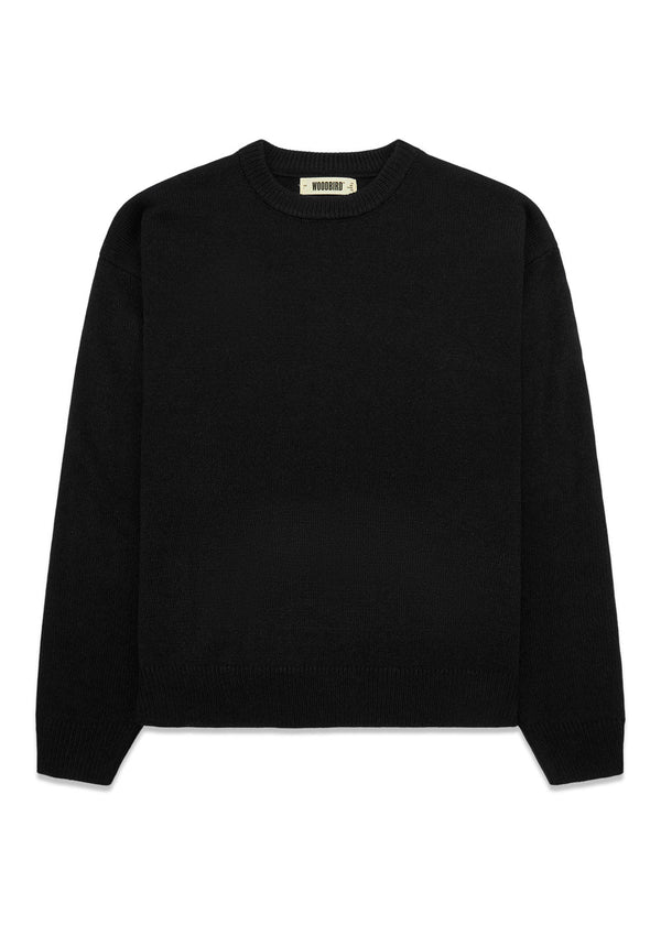 Kurt base Knit - Black-Knitwear-Woodbird-Butler Loftet