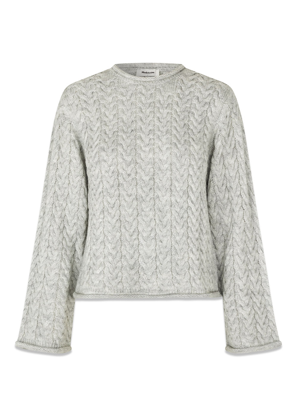 KurtisMD o-neck - Gray Melange-Knitwear-Modström-Butler Loftet