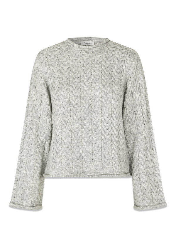 KurtisMD o-neck - Gray Melange-Knitwear-Modström-Butler Loftet