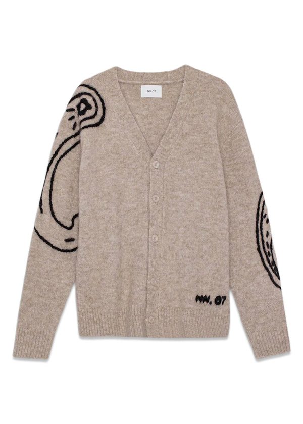 Kyle Cardigan 6672 - Greige-Knitwear-Nn. 07-Butler Loftet