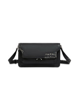 LEATHER SHOULDER BAG WITH MARNI MENDING - Black-Bags-Marni-Butler Loftet