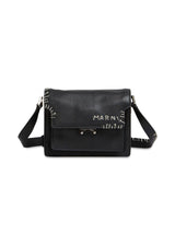 LEATHER SHOULDER BAG WITH MARNI MENDING - Black-Bags-Marni-Butler Loftet