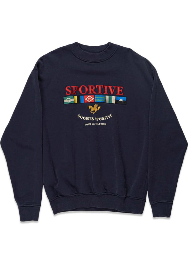 LEGACY FLAGS CREWNECK - Navy Blue-T-shirts-Goodies Sportive-Butler Loftet