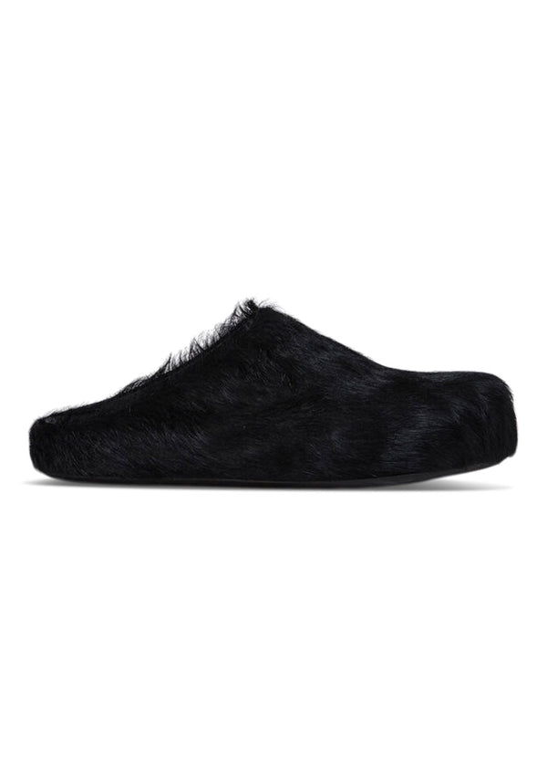 LONG HAIR CALFSKIN FUSSBETT SABOT - Black-Shoes-Marni-Butler Loftet
