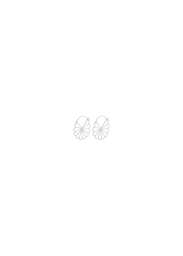 Large Bellis Earrings - Silver-Jewellery-Pernille Corydon-Butler Loftet