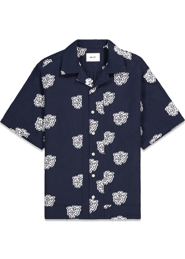 Leo SS shirt 5736 - Navy-Shirts-Nn. 07-Butler Loftet