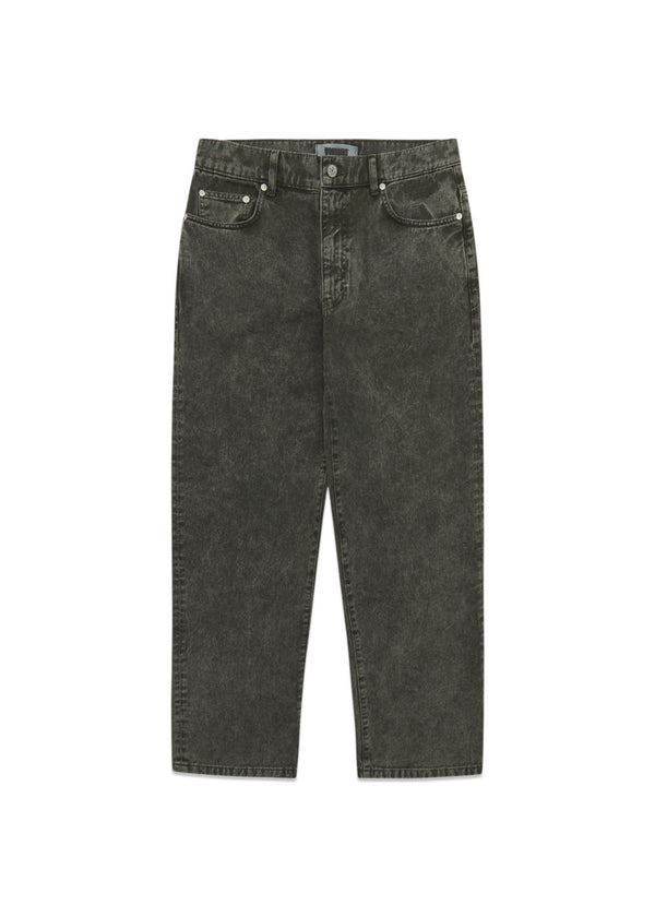 Leroy Colour Denim - Dark Green-Jeans-Woodbird-Butler Loftet
