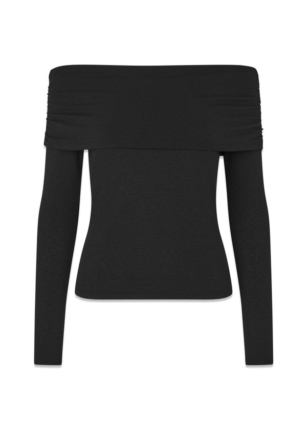 LillianMD off shoulder top - Black-Top-Modström-Butler Loftet