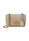 Mulberry's Lily Heavy Grain - Chalk. Buy designer bags||shoulder bags here.