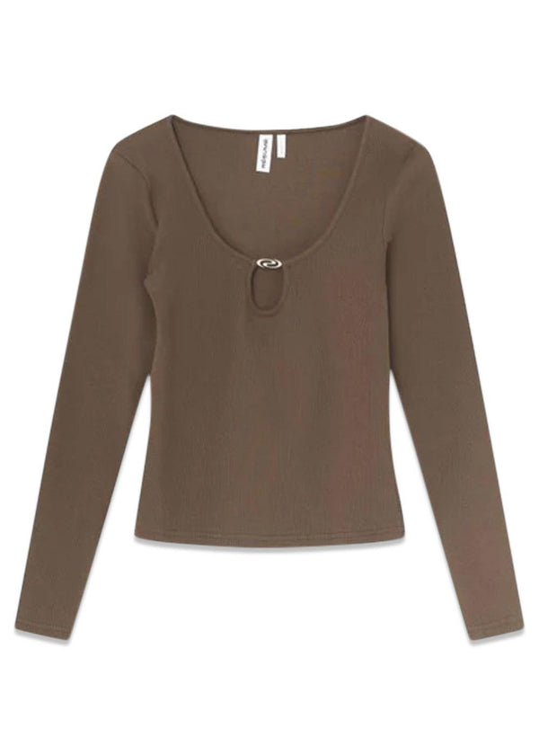 LucyRS blouse - Brown-Blouses-RÉSUMÉ-Butler Loftet