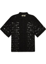 Luna Flower Shirt - Black-Shirts-Woodbird-Butler Loftet