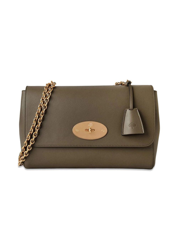 MEDIUM LILY MICRO CLASSIC GRAIN - Linen Green-Bags-Mulberry-Butler Loftet