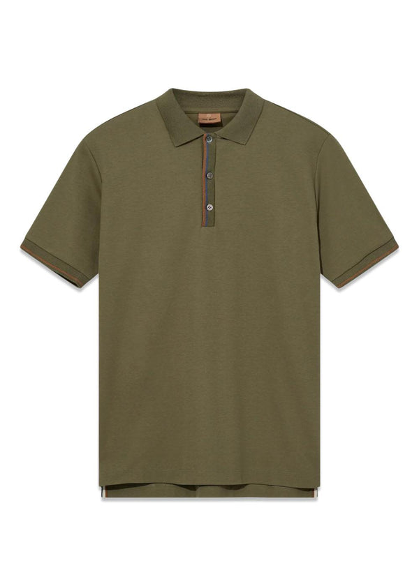 MMGHarvey Polo Ss Tee - Olive Tree-T-shirts-Mos Mosh Gallery-Butler Loftet