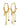 MYLAN earrings gold-plated - Gold Plated-Jewellery-Pilgrim-Butler Loftet