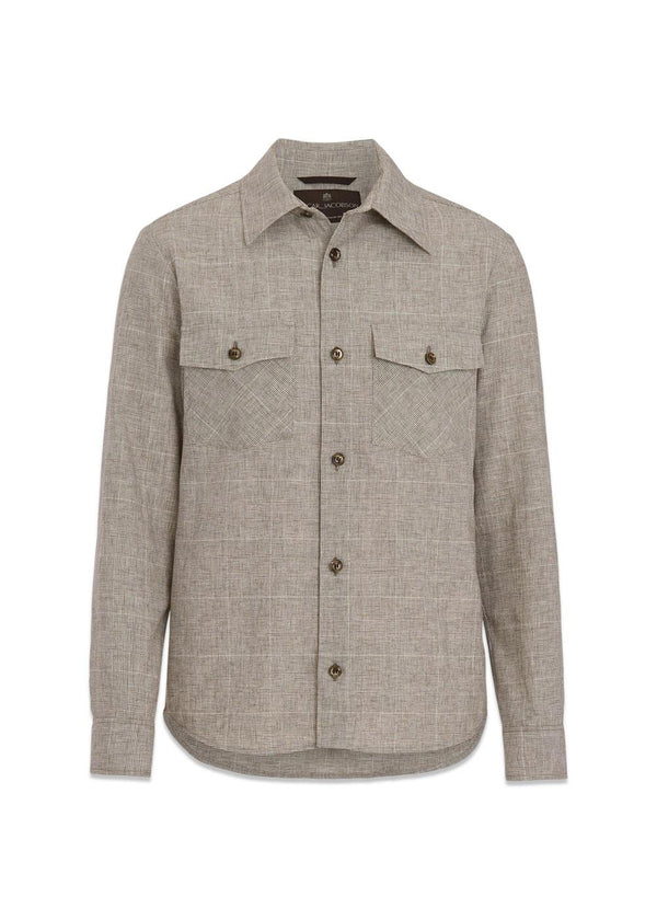Magnus Shirt Jacket - Almond Beige-Outerwear-Oscar Jacobson-Butler Loftet