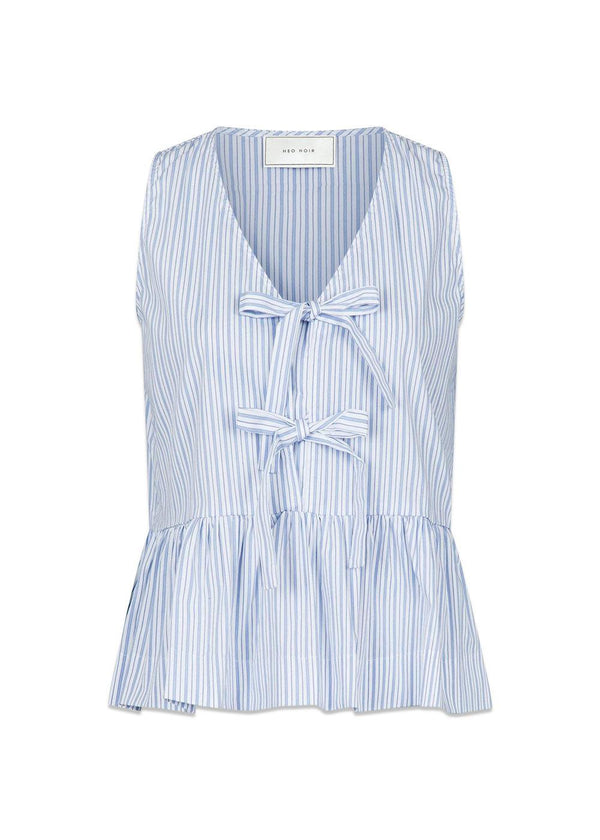 Manja Stripe Top - Light Blue-Top-Neo Noir-Butler Loftet