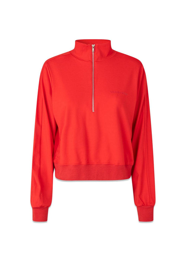 MariettaMD t-neck - Fire Red-Sweatshirts-Modström-Butler Loftet