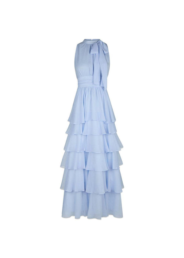 Marli Solid Chiffon Dress - Light Blue-Dress-Neo Noir-Butler Loftet
