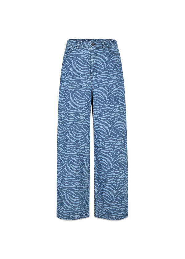 MaseMD print pants - Blue Zebra-Pants-Modström-Butler Loftet