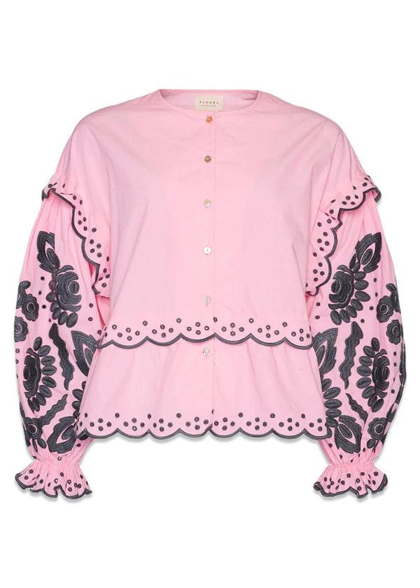 Sissel Edelbos Mathilde organic cotton top - Light Pink. Køb blouses her.