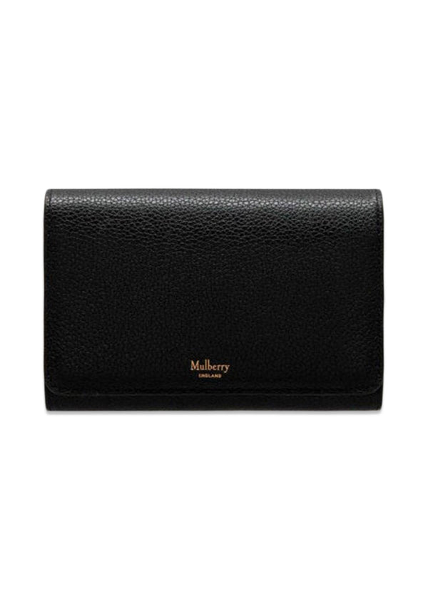 Medium Continental French Purse - Black-Wallet/Purse-Mulberry-Butler Loftet