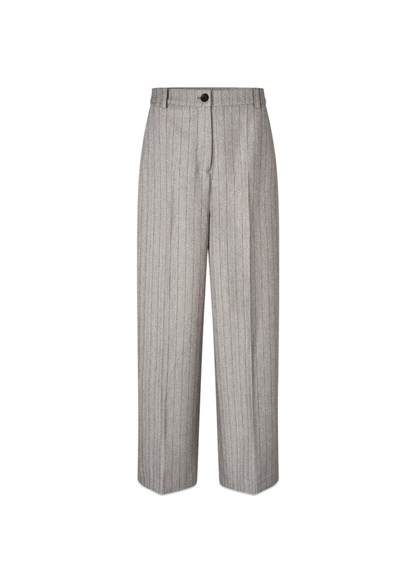 MeridaMD pants - Gray Melange Pinstripe-Pants-Modström-Butler Loftet