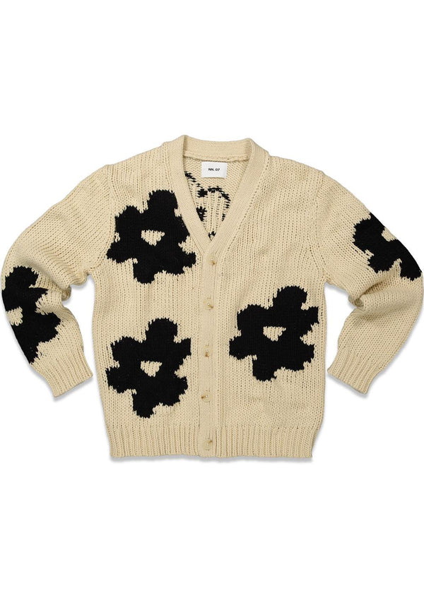 Mika cardigan 6620 - Ecru Multi-Knitwear-Nn. 07-Butler Loftet