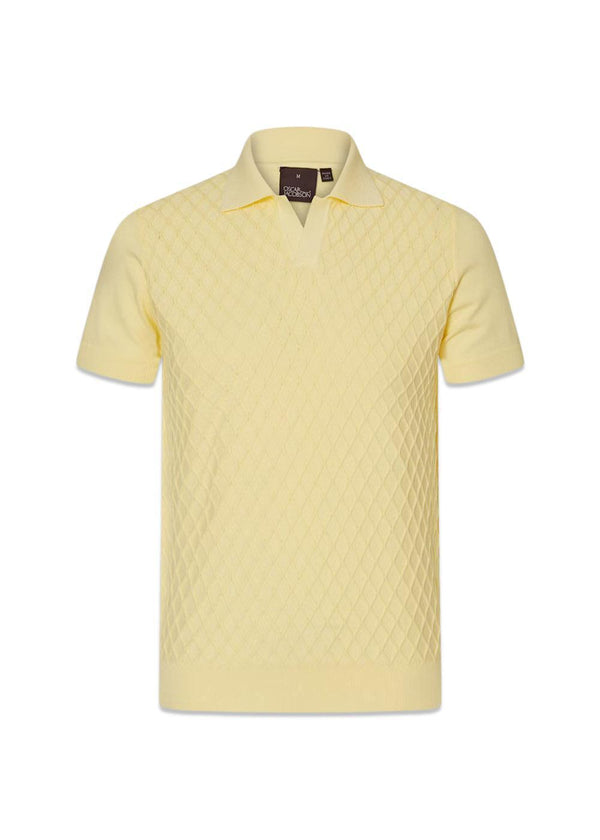 Mirza Polo Shirt S-S - Sunshine Yellow-Knitwear-Oscar Jacobson-Butler Loftet