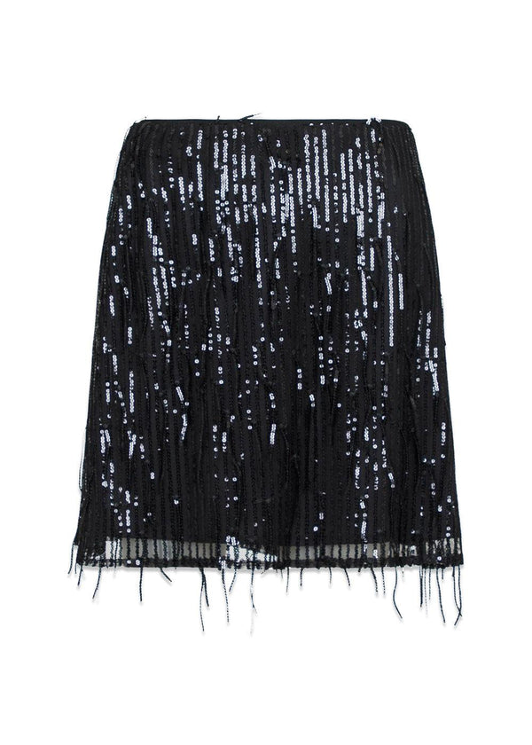 Miva Sequins Skirt - Black-Skirts-Neo Noir-Butler Loftet