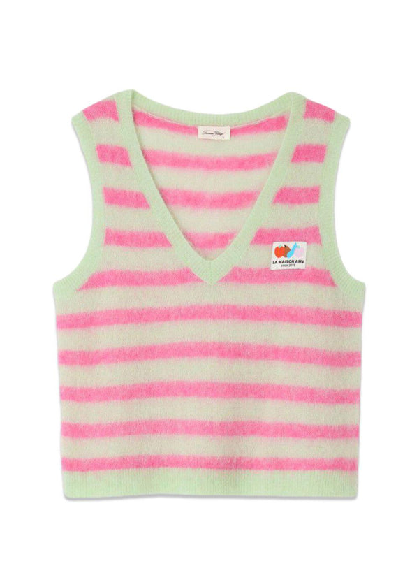 NENYBAY - Hibiscus Striped Almond-Knitwear-American Vintage-Butler Loftet