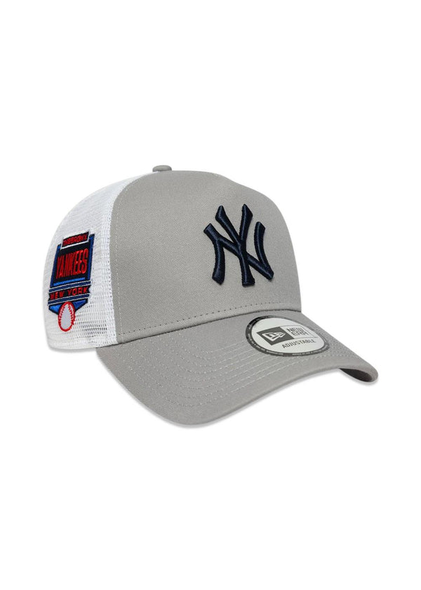 NEW Trucker Side Patch - Grey/White-Headwear-New Era-Butler Loftet