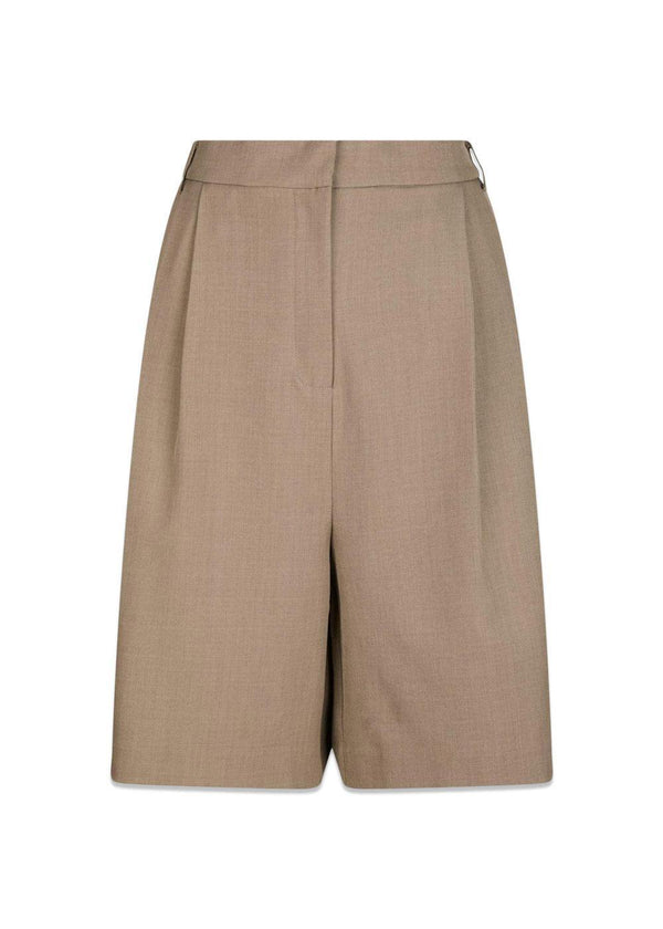 Nika Structure Bermuda Shorts - Dark Taupe-Shorts-Neo Noir-Butler Loftet