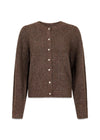 Nuna Knit Cardigan - Brown Melange-Knitwear-Neo Noir-Butler Loftet