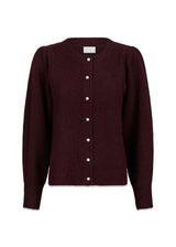 Nuna Knit Cardigan - Wine-Knitwear-Neo Noir-Butler Loftet