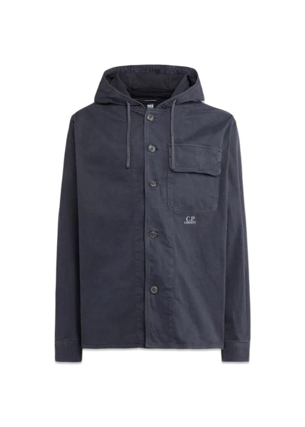 OVERSHIRT ARMORED STRETCH SATIN - Navy-Shirts-C.P. Company-Butler Loftet