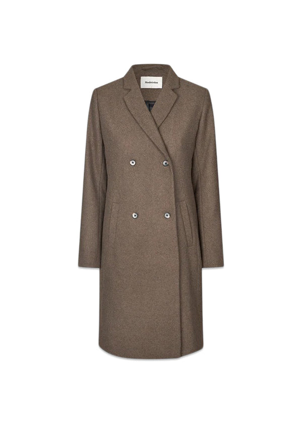Odelia coat - Espresso Melange-Outerwear-Modström-Butler Loftet