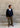 Oni Check Cardigan - Navy-Knitwear-Woodbird-Butler Loftet