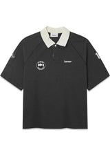 Oversized Polo - Short Sleeve - Black-T-shirts-Bareen-Butler Loftet