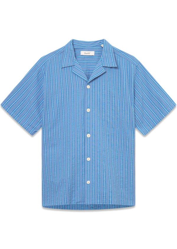 PEER SS SHIRT - Blue-Shirts-Forét-Butler Loftet