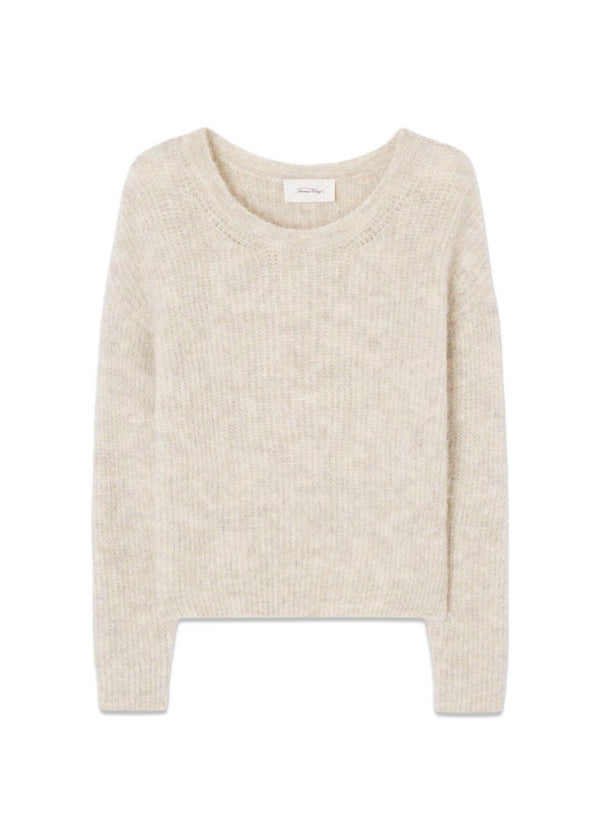PULL COL ROND - Poudreuse C-Knitwear-American Vintage-Butler Loftet